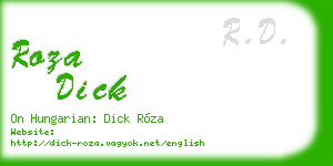 roza dick business card